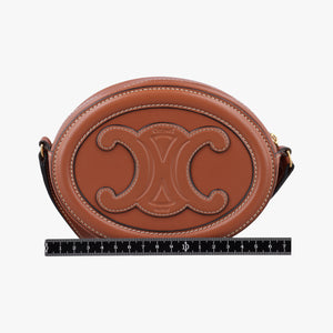 Pre-owned Celine Oval Purse Cuir Triomphe Brown Leather  shoulderbag | stylenewstar
