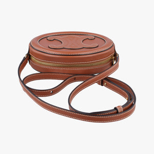 Pre-owned Celine Oval Purse Cuir Triomphe Brown Leather  shoulderbag | stylenewstar