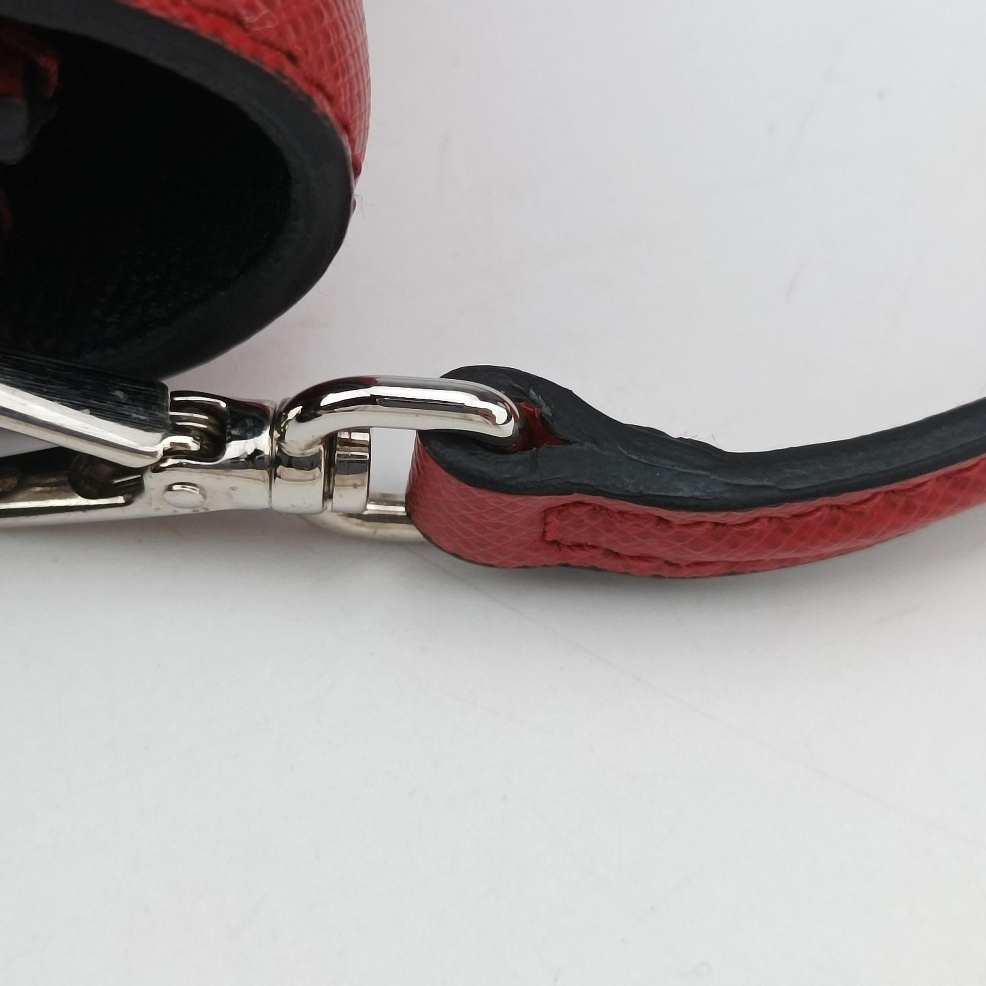 Pre-owned Prada Sound Lock Red SAFFIANO Leather BN0924 shoulderbag | stylenewstar