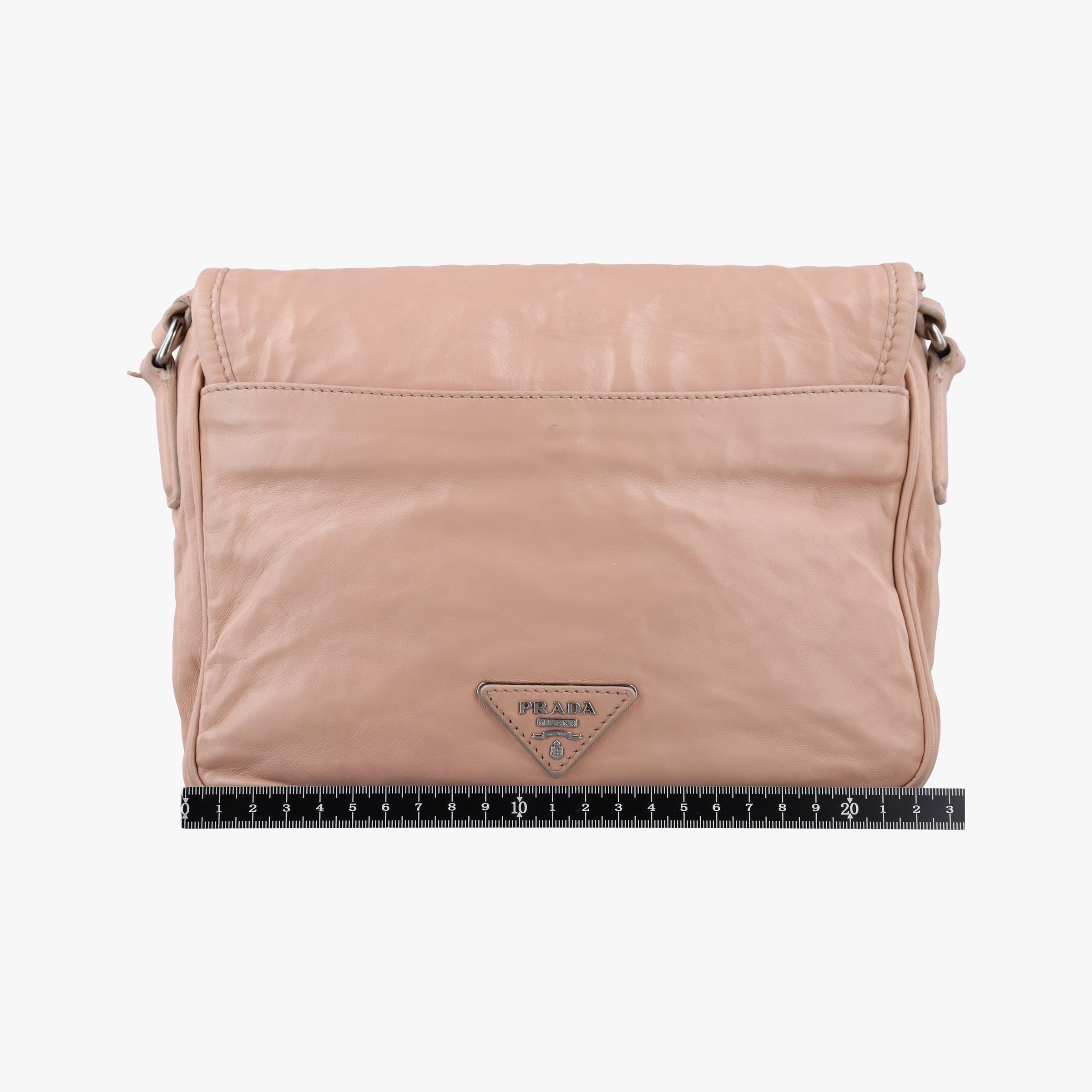 Pre-owned Prada Sound Flap Pink lambskin  shoulderbag | stylenewstar