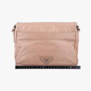 Pre-owned Prada Sound Flap Pink lambskin  shoulderbag | stylenewstar