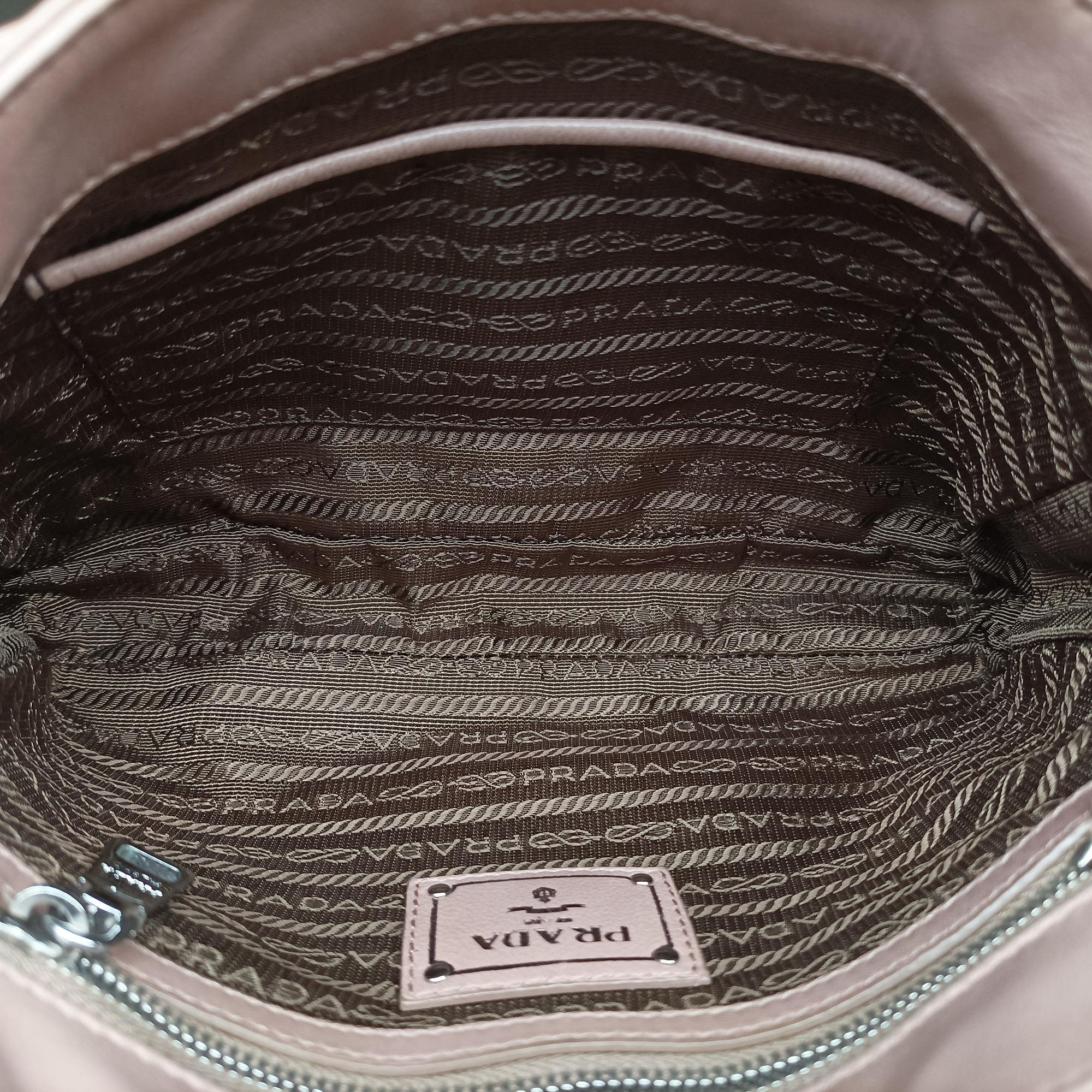 Pre-owned Prada Sound Flap Pink lambskin  shoulderbag | stylenewstar