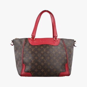 Pre-owned Louis Vuitton ESTRELA brown×COQUELICOT Monogram Canvas×calf leather M51193 handbag | stylenewstar
