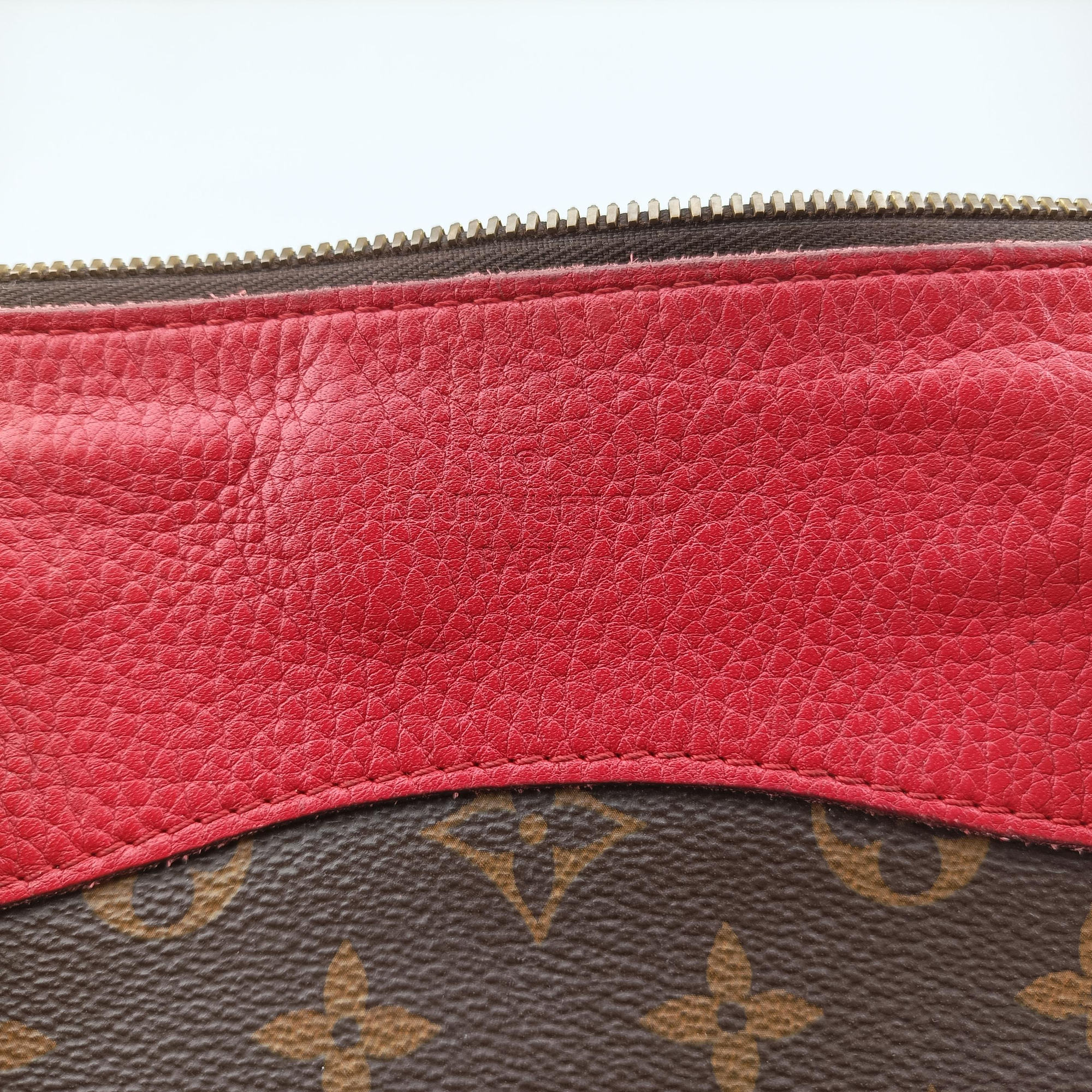 Pre-owned Louis Vuitton ESTRELA brown×COQUELICOT Monogram Canvas×calf leather M51193 handbag | stylenewstar