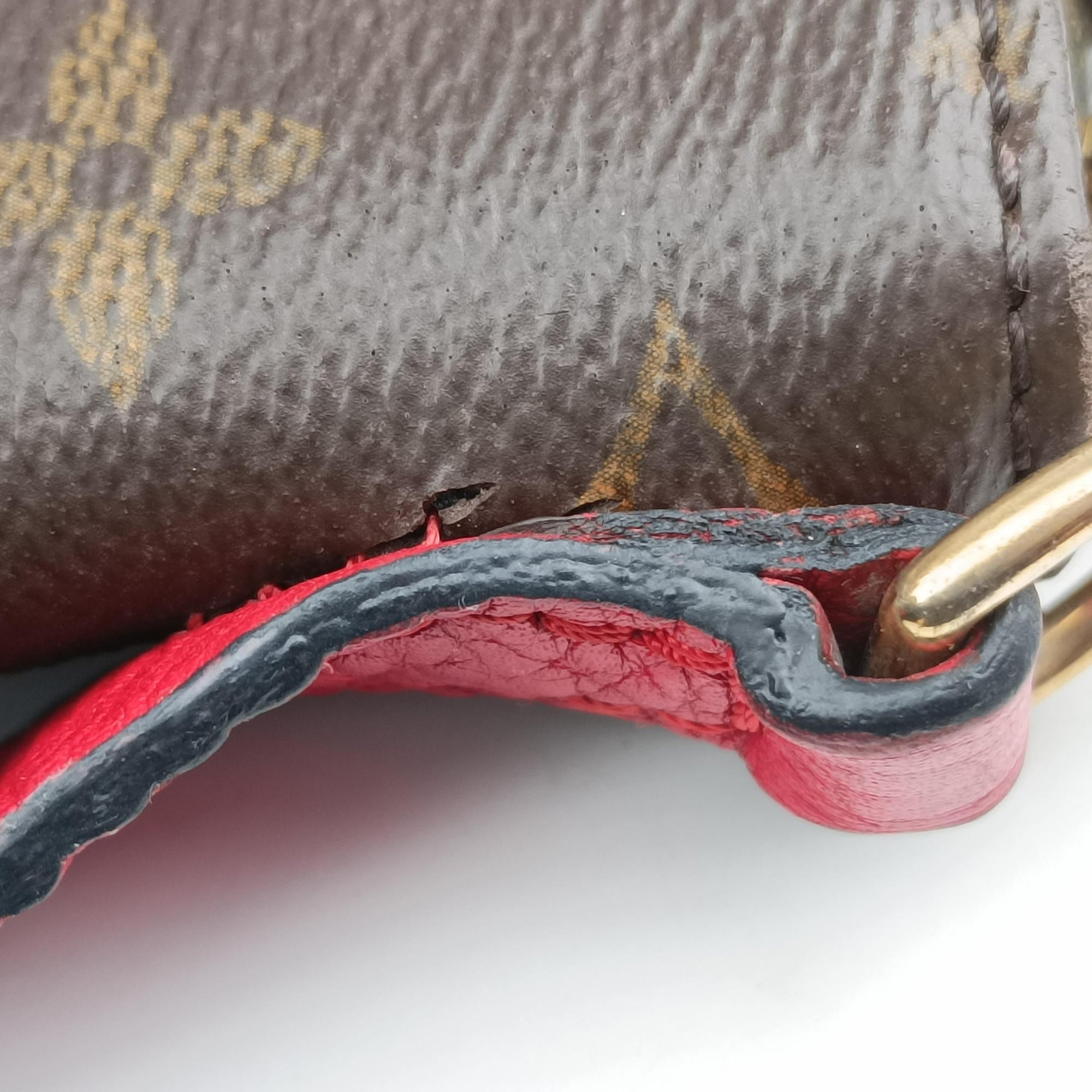 Pre-owned Louis Vuitton ESTRELA brown×COQUELICOT Monogram Canvas×calf leather M51193 handbag | stylenewstar