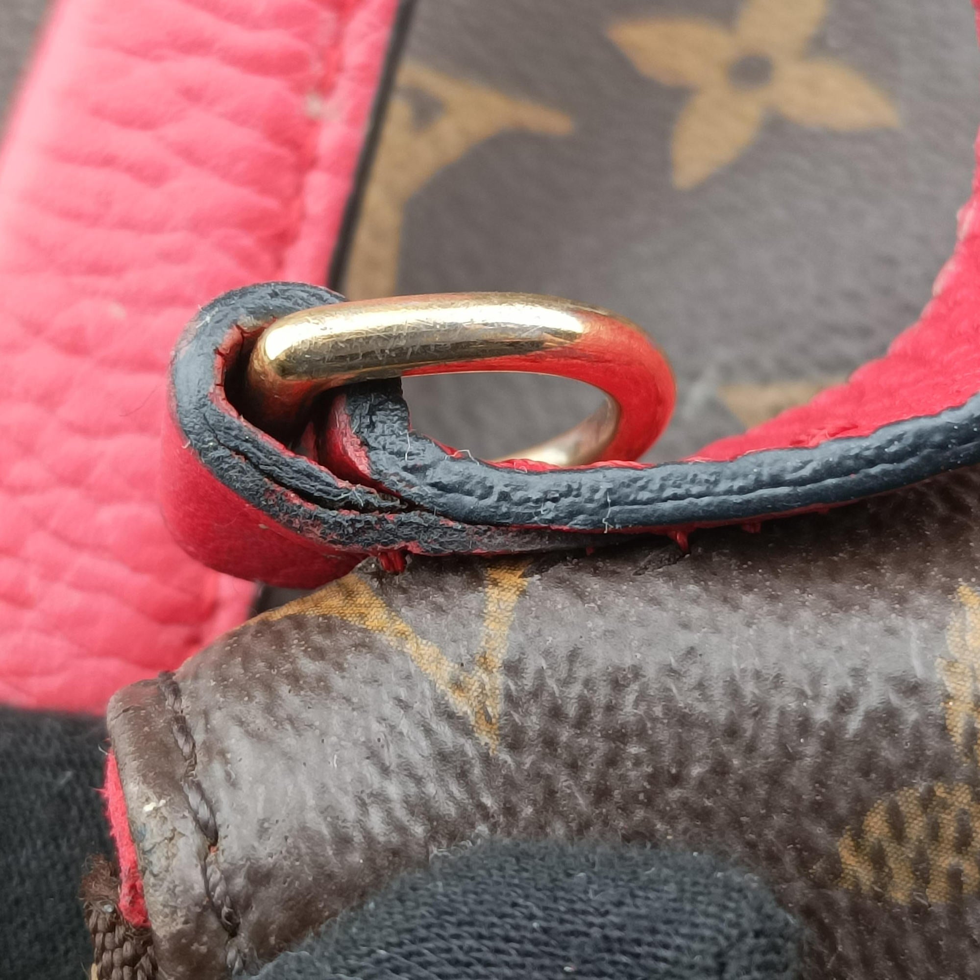 Pre-owned Louis Vuitton ESTRELA brown×COQUELICOT Monogram Canvas×calf leather M51193 handbag | stylenewstar