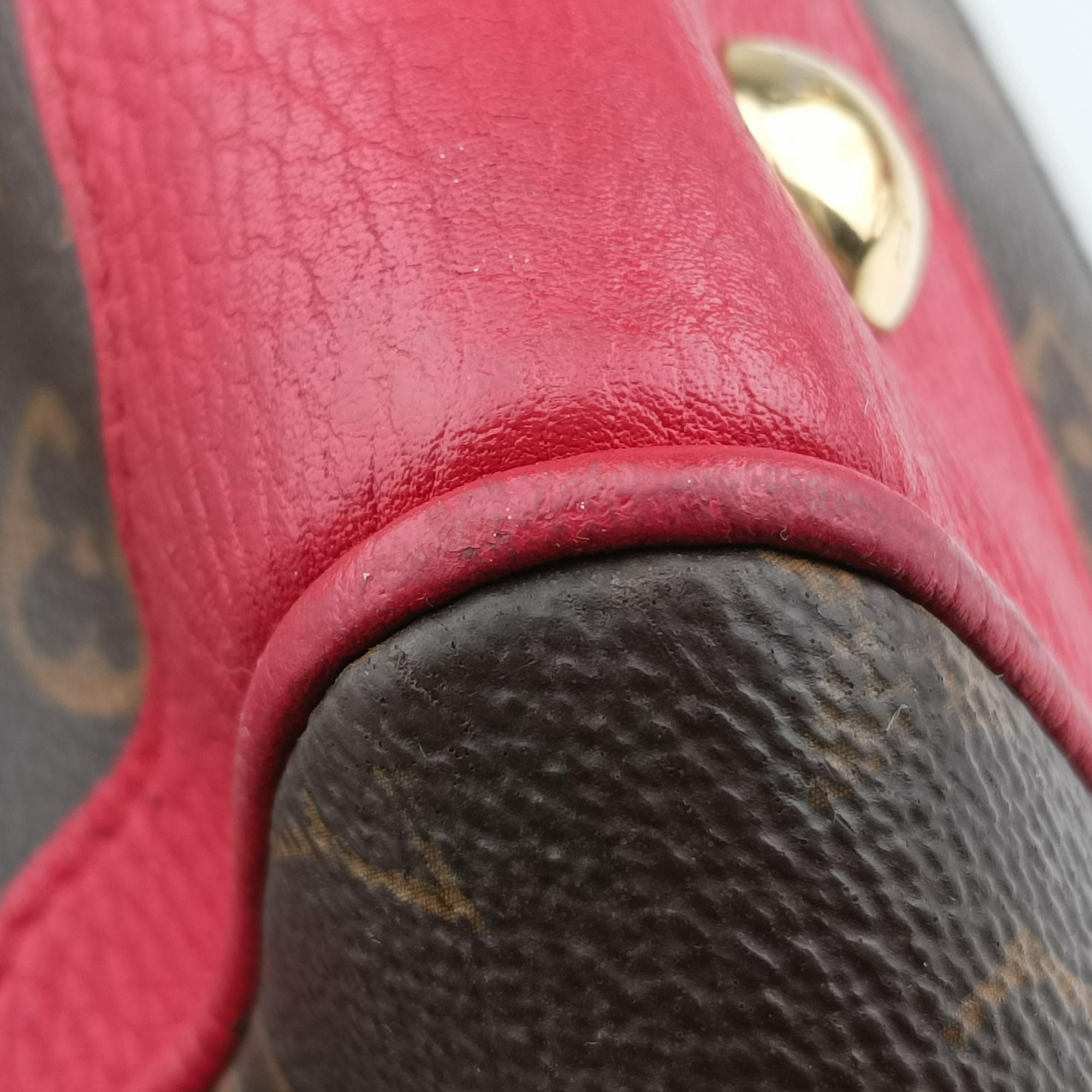 Pre-owned Louis Vuitton ESTRELA brown×COQUELICOT Monogram Canvas×calf leather M51193 handbag | stylenewstar