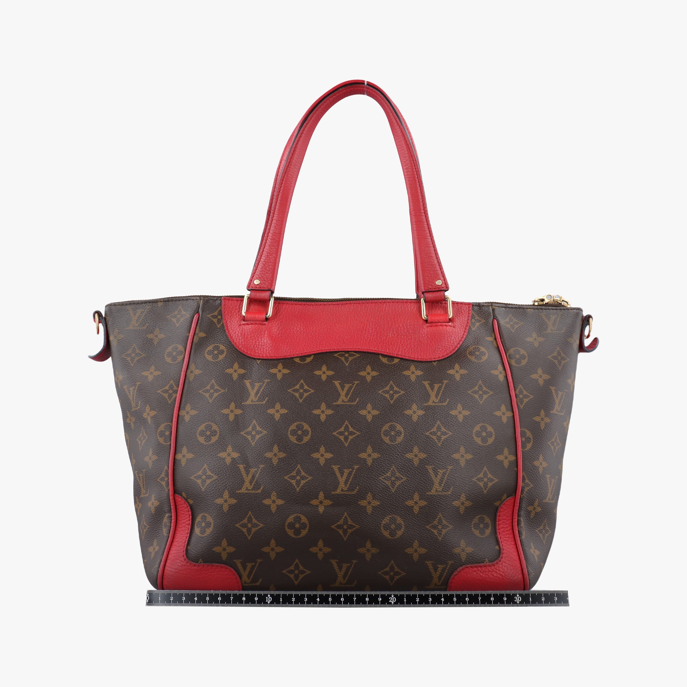 Pre-owned Louis Vuitton ESTRELA brown×COQUELICOT Monogram Canvas×calf leather M51193 handbag | stylenewstar