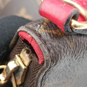 Pre-owned Louis Vuitton ESTRELA brown×COQUELICOT Monogram Canvas×calf leather M51193 handbag | stylenewstar