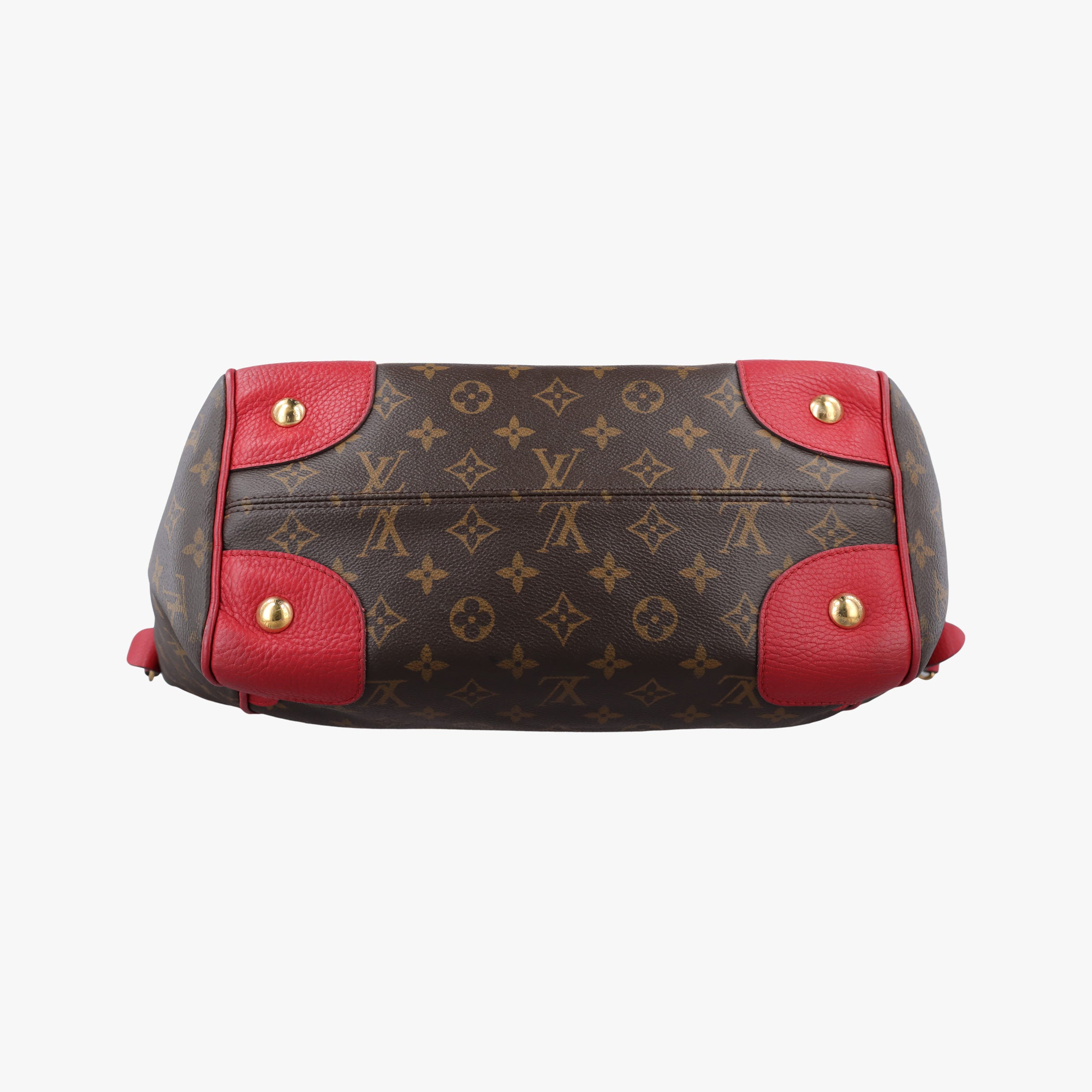 Pre-owned Louis Vuitton ESTRELA brown×COQUELICOT Monogram Canvas×calf leather M51193 handbag | stylenewstar