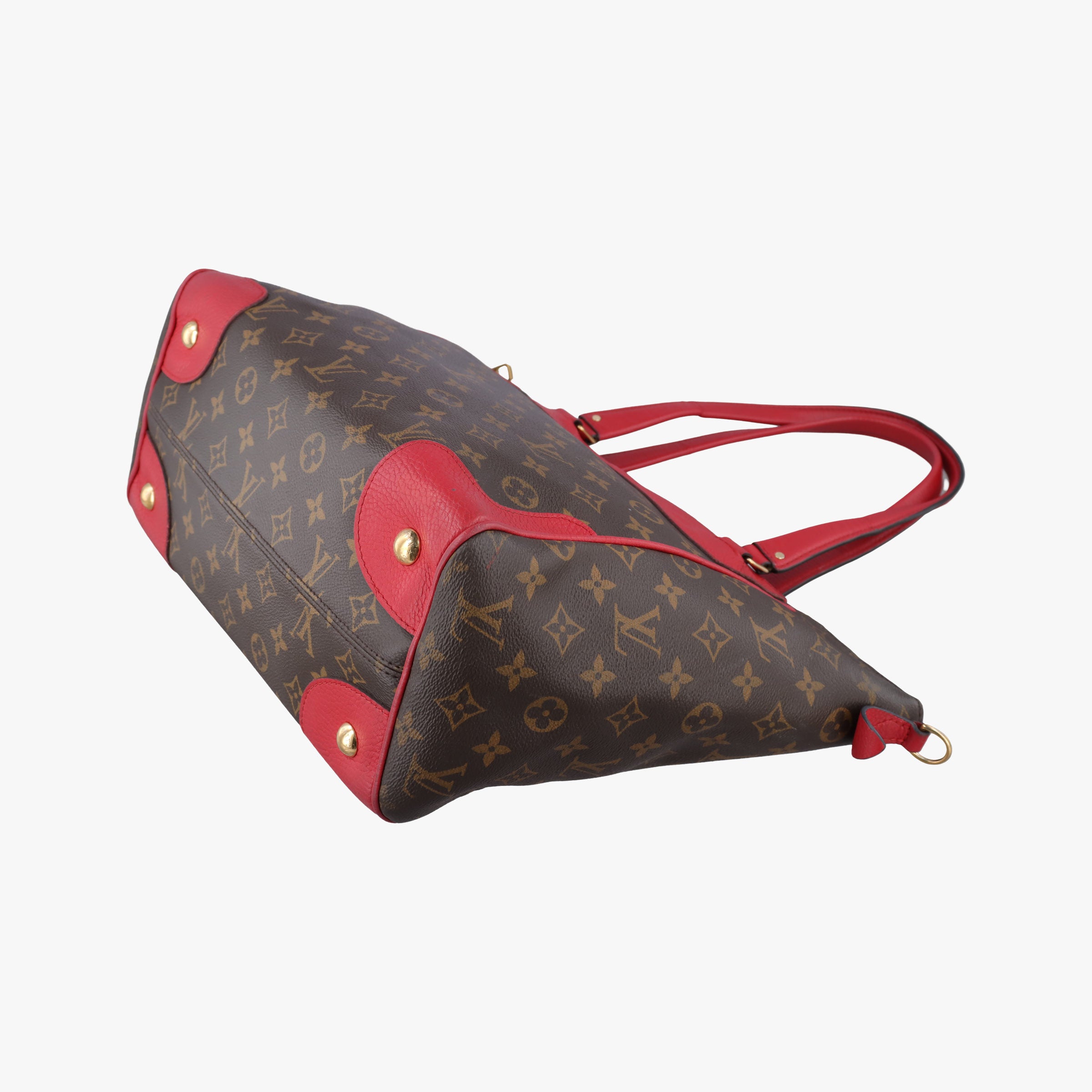 Pre-owned Louis Vuitton ESTRELA brown×COQUELICOT Monogram Canvas×calf leather M51193 handbag | stylenewstar