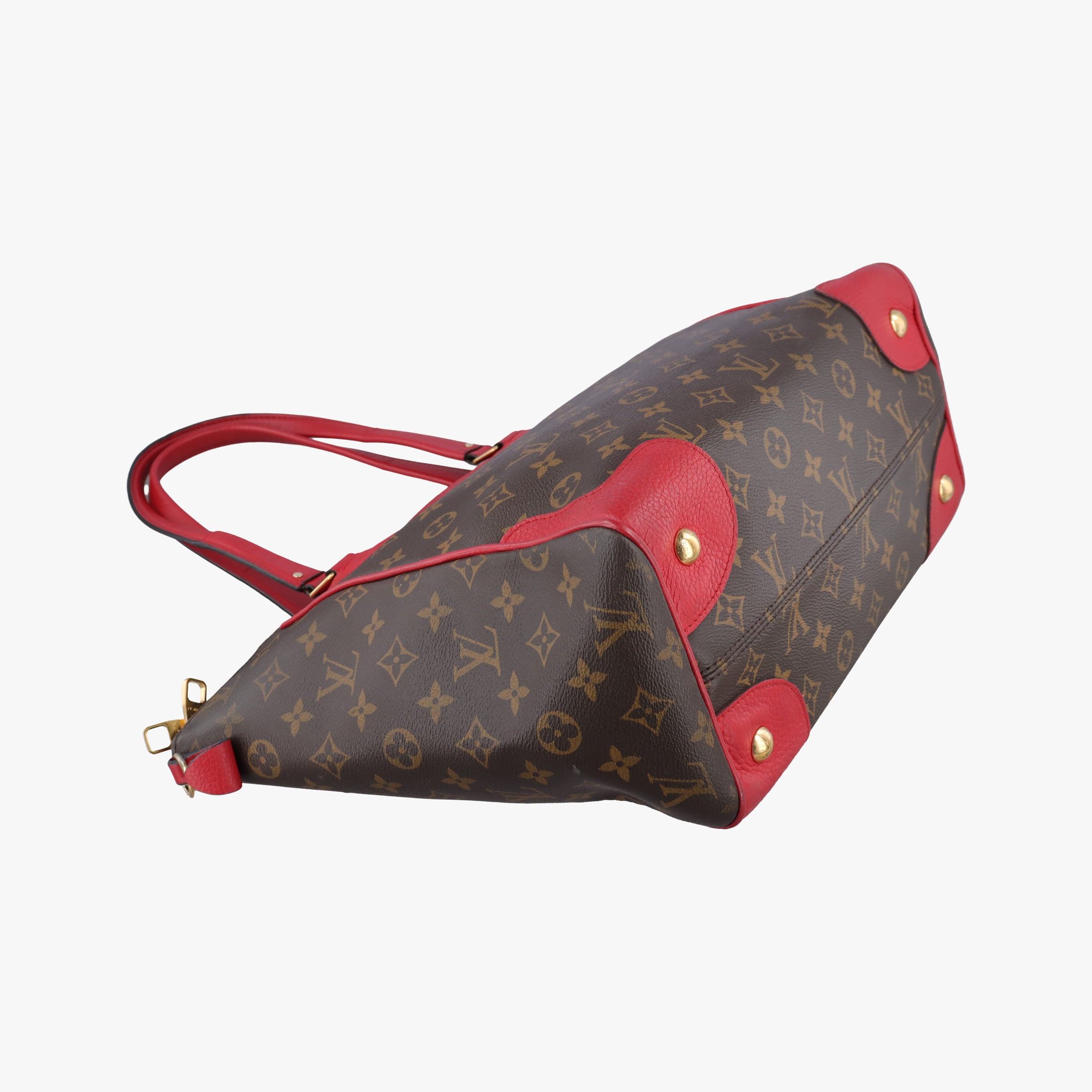 Pre-owned Louis Vuitton ESTRELA brown×COQUELICOT Monogram Canvas×calf leather M51193 handbag | stylenewstar