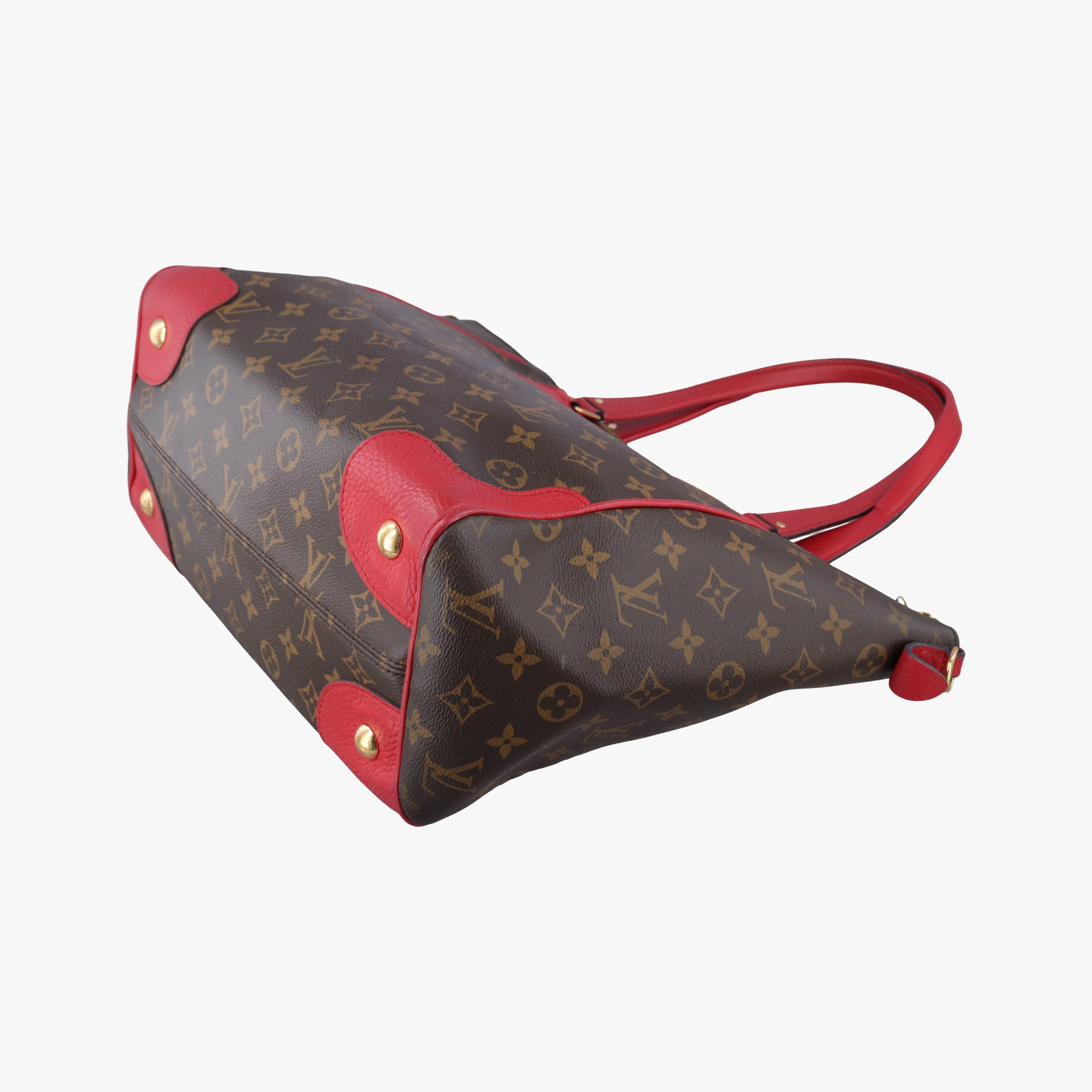 Pre-owned Louis Vuitton ESTRELA brown×COQUELICOT Monogram Canvas×calf leather M51193 handbag | stylenewstar