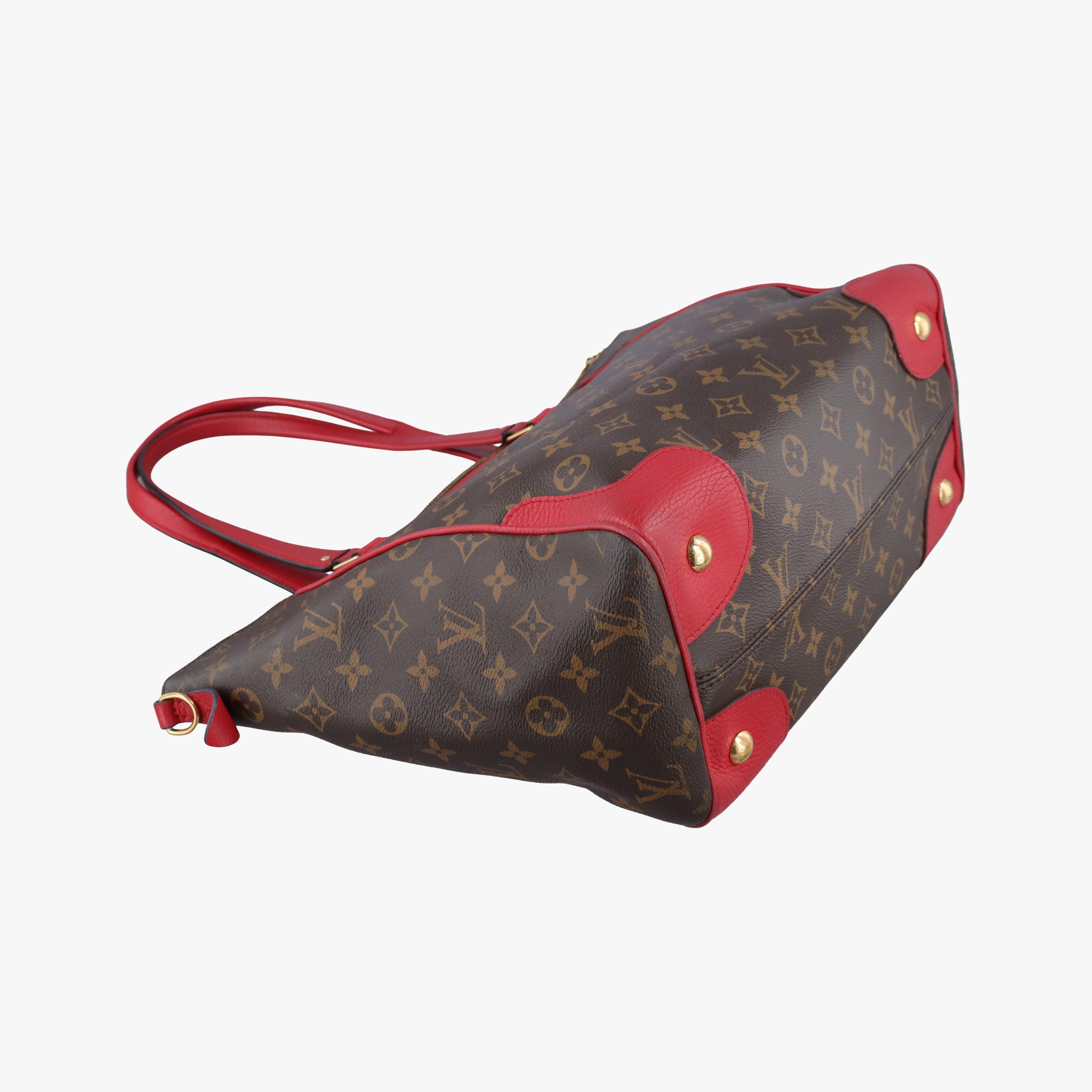 Pre-owned Louis Vuitton ESTRELA brown×COQUELICOT Monogram Canvas×calf leather M51193 handbag | stylenewstar