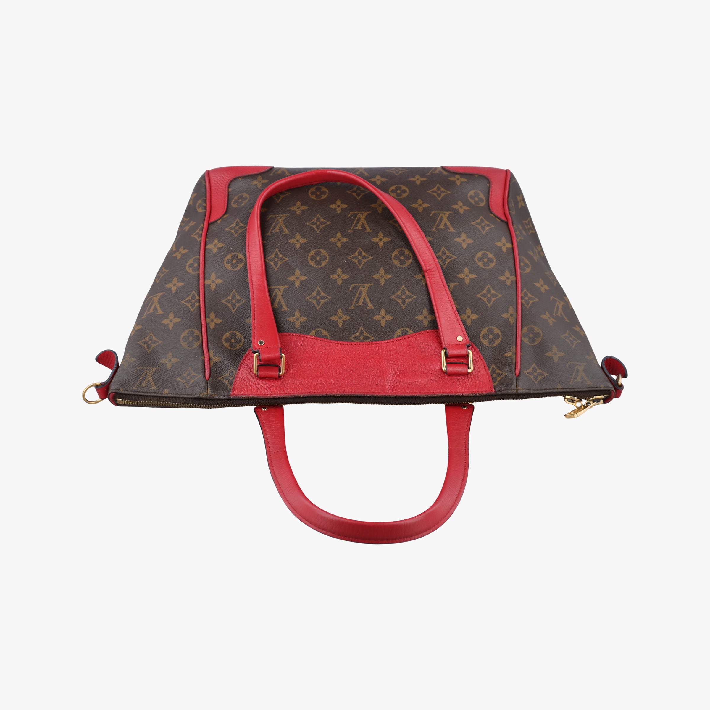 Pre-owned Louis Vuitton ESTRELA brown×COQUELICOT Monogram Canvas×calf leather M51193 handbag | stylenewstar