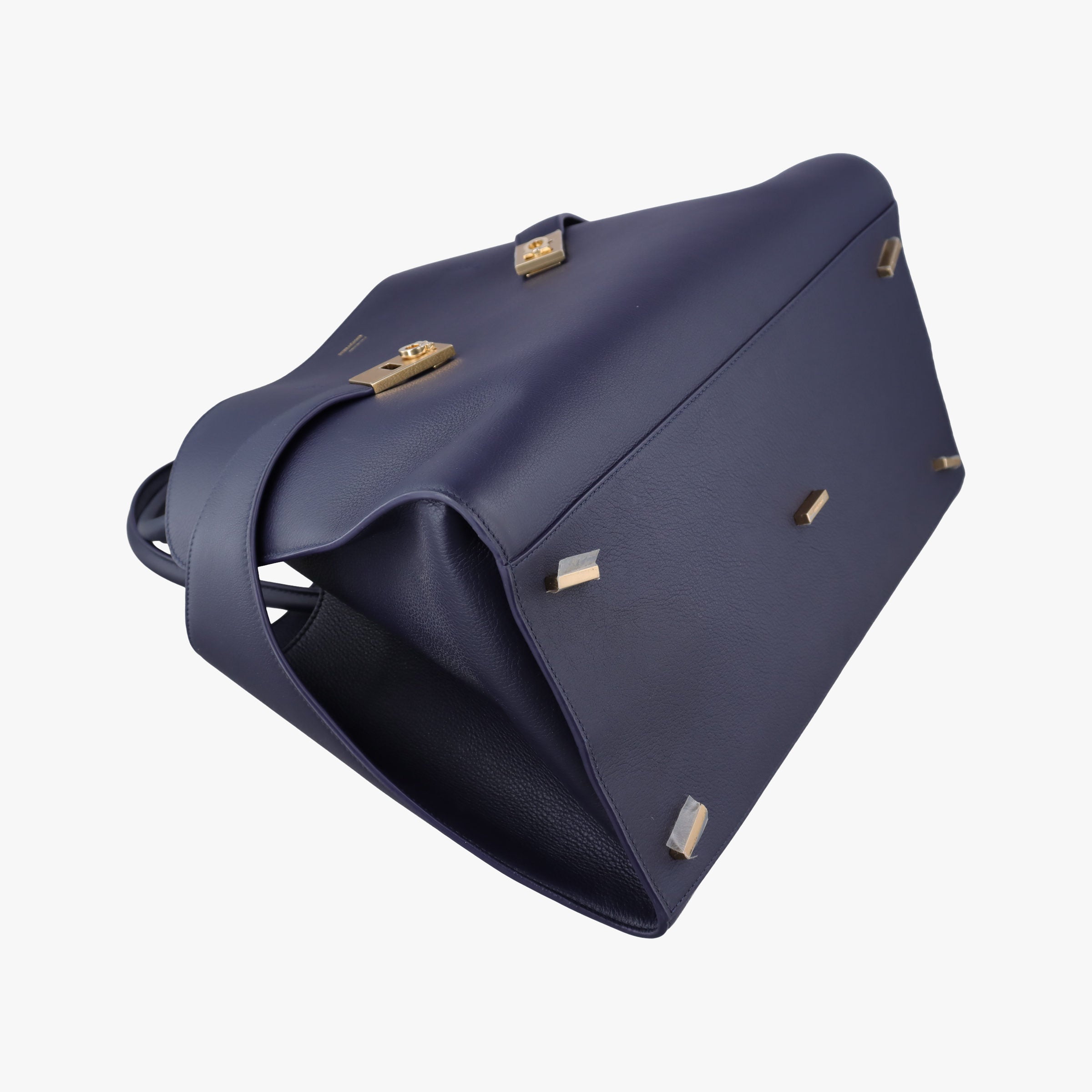 Pre-owned Ferragamo hug Navy leather  shoulderbag | stylenewstar