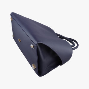 Pre-owned Ferragamo hug Navy leather  shoulderbag | stylenewstar