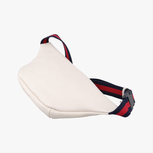 Pre-owned Gucci Print White Leather 527792 bum bag/waist bag | stylenewstar