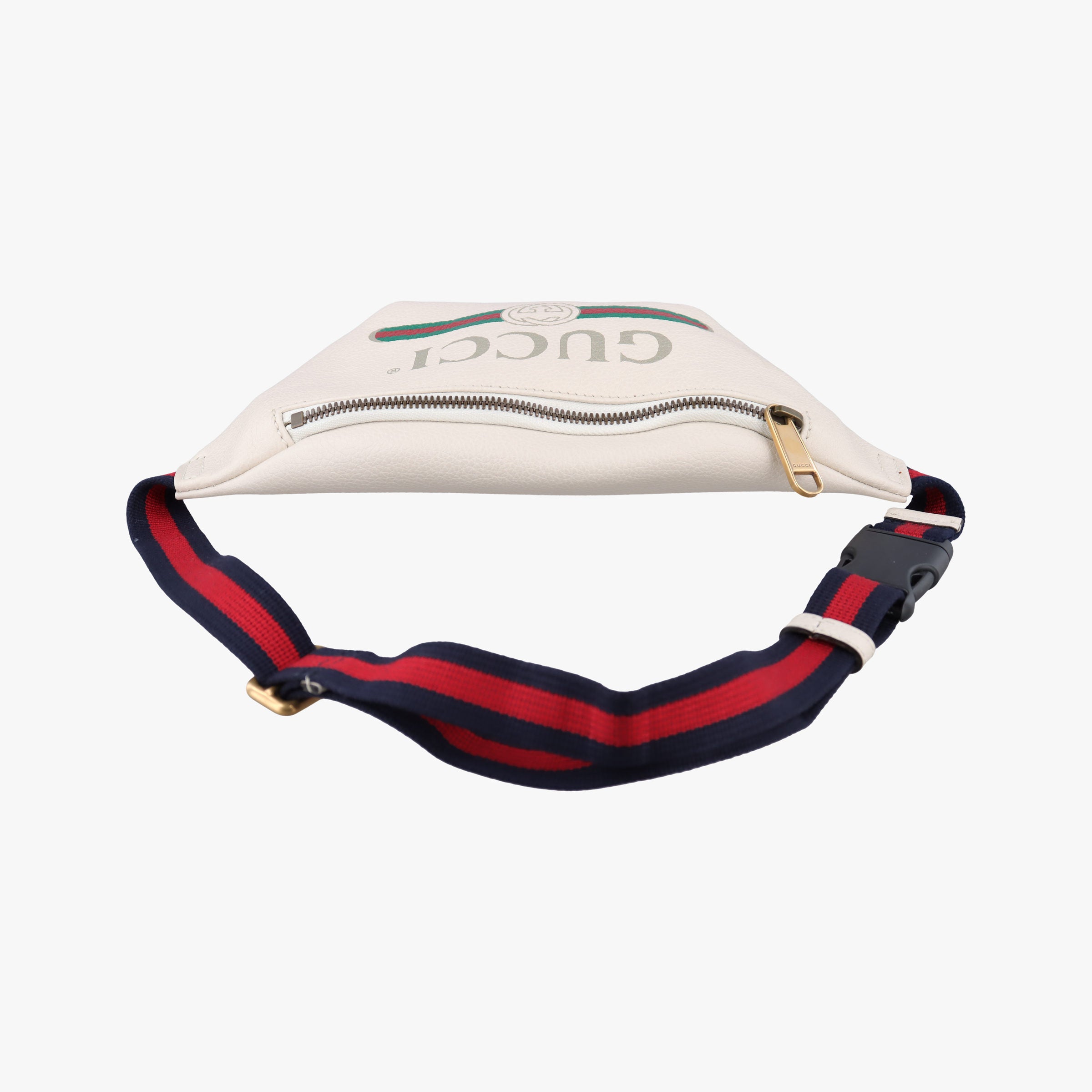 Pre-owned Gucci Print White Leather 527792 bum bag/waist bag | stylenewstar
