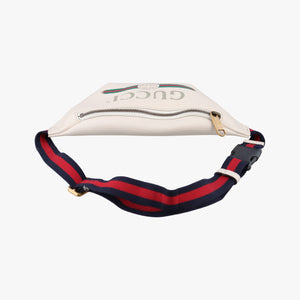 Pre-owned Gucci Print White Leather 527792 bum bag/waist bag | stylenewstar
