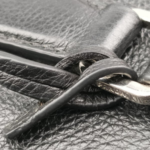 Pre-owned Prada Vitello Phenix Black Leather  shoulderbag | stylenewstar