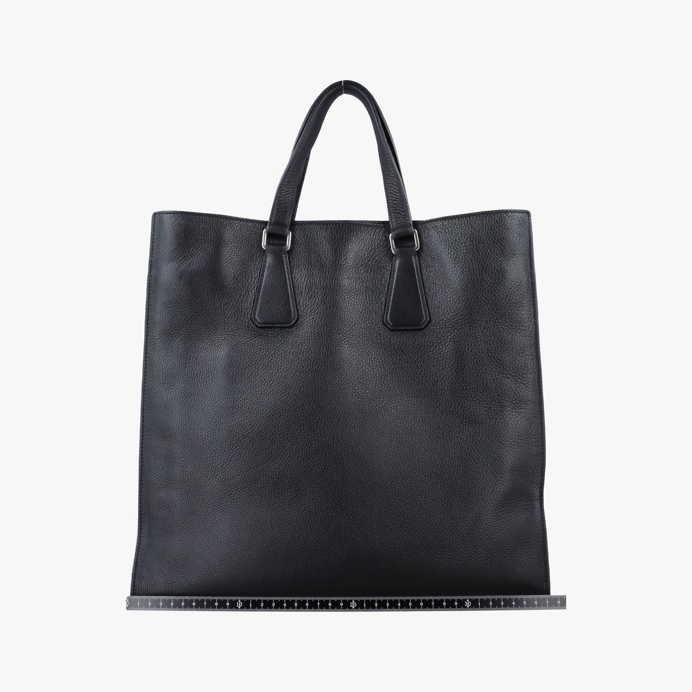 Pre-owned Prada Vitello Phenix Black Leather  shoulderbag | stylenewstar