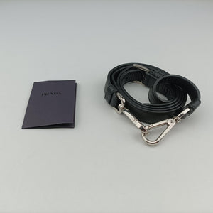 Pre-owned Prada Vitello Phenix Black Leather  shoulderbag | stylenewstar