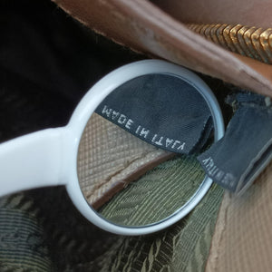 Secondhand Prada Promenade Brown×Beige SAFFIANO Leather BL0837 handbag | stylenewstar