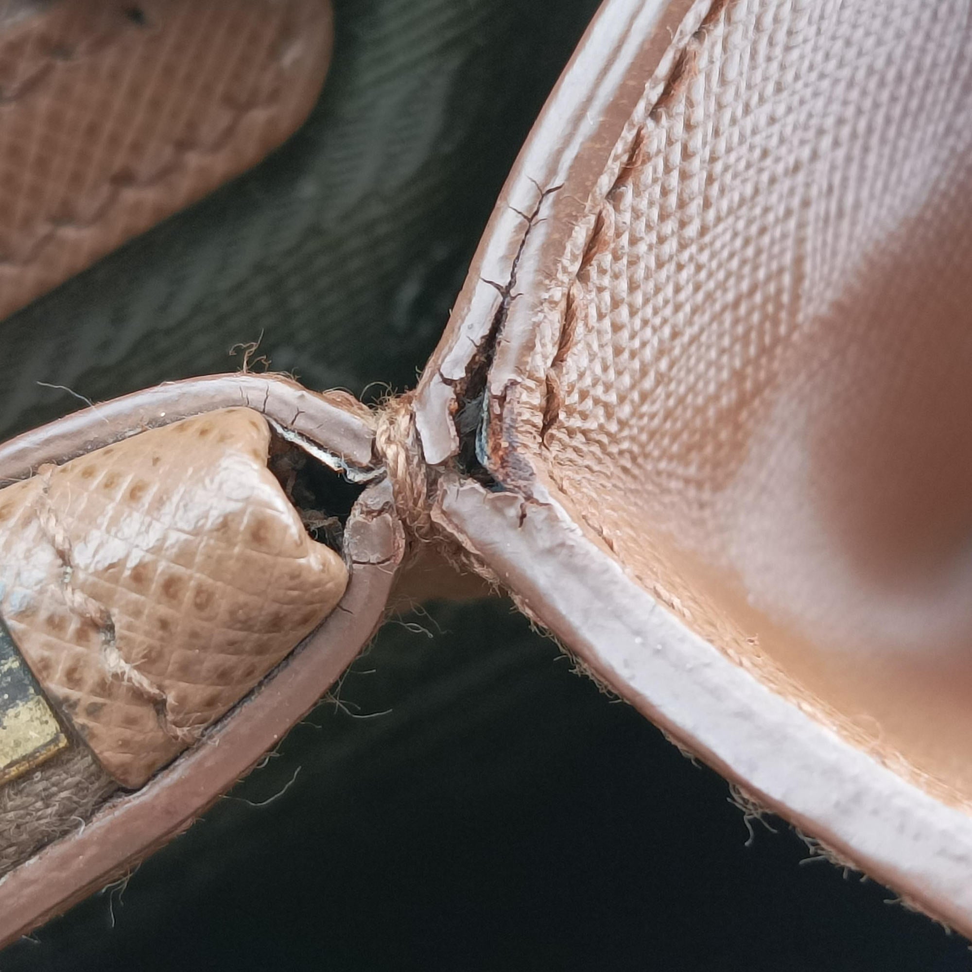 Secondhand Prada Promenade Brown×Beige SAFFIANO Leather BL0837 handbag | stylenewstar