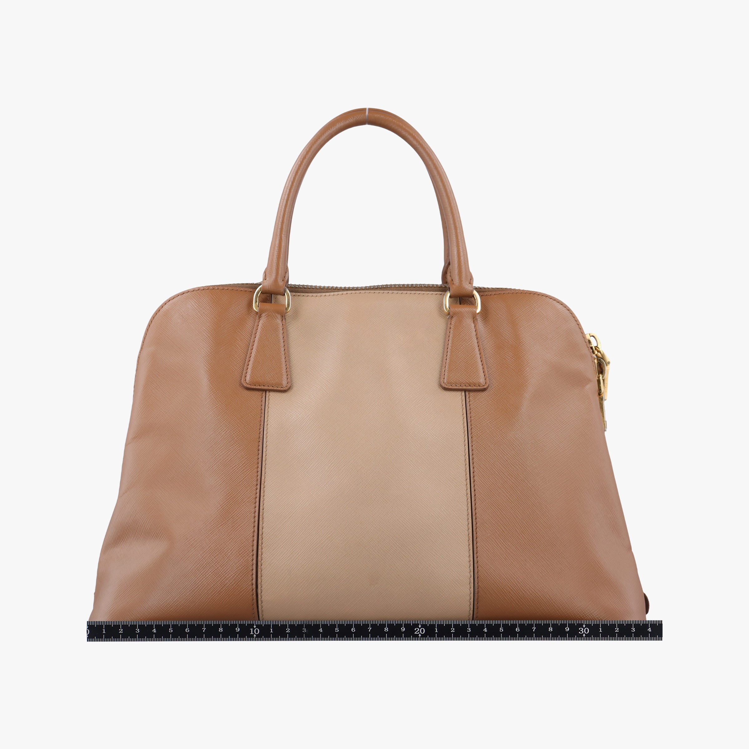 Secondhand Prada Promenade Brown×Beige SAFFIANO Leather BL0837 handbag | stylenewstar