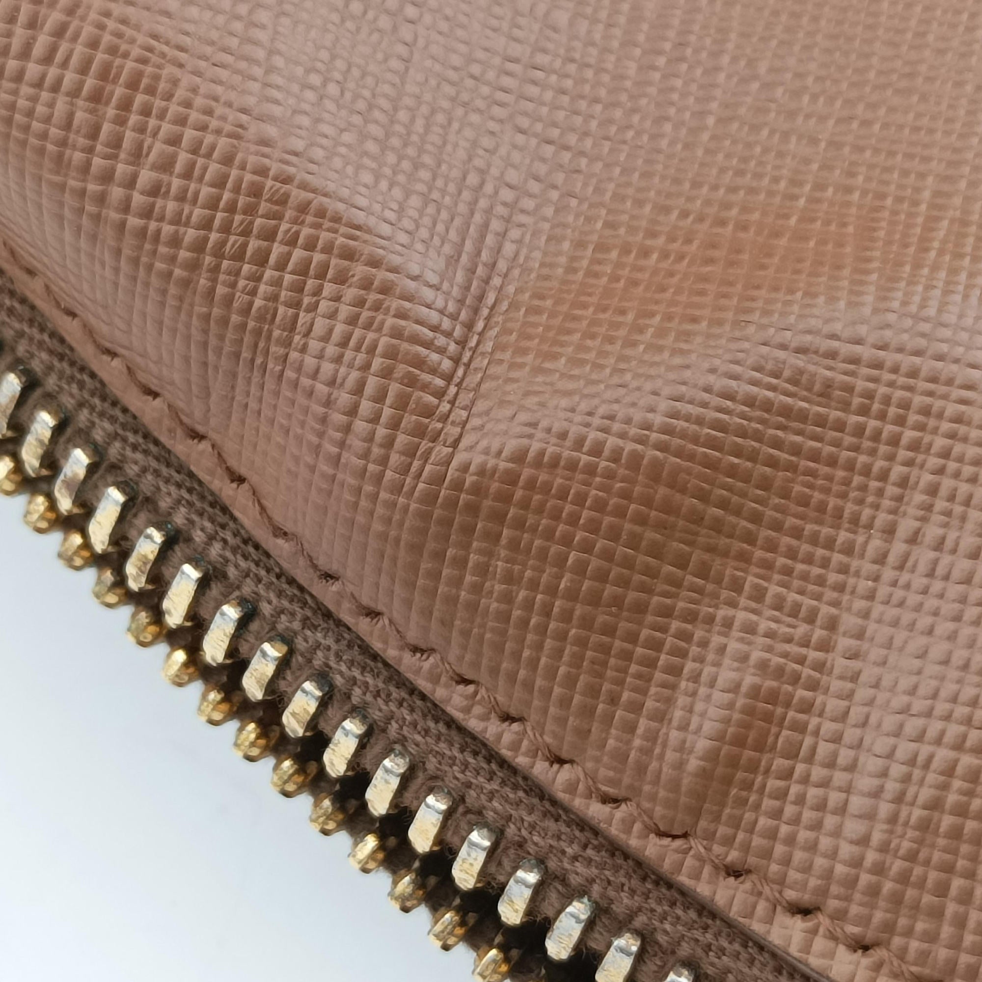 Secondhand Prada Promenade Brown×Beige SAFFIANO Leather BL0837 handbag | stylenewstar
