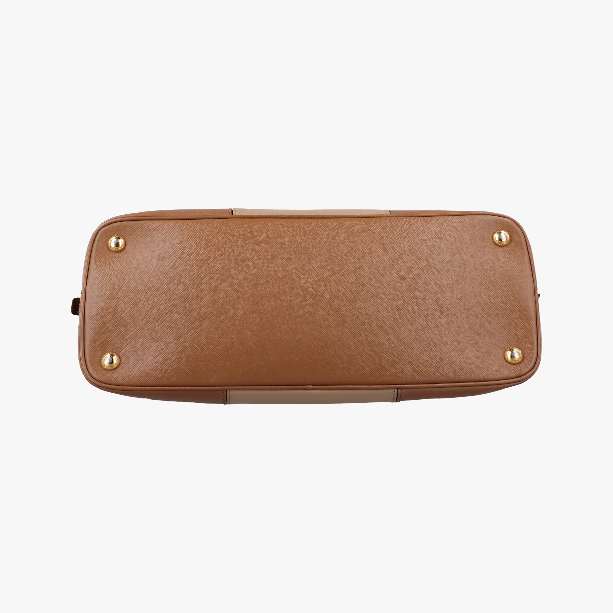 Secondhand Prada Promenade Brown×Beige SAFFIANO Leather BL0837 handbag | stylenewstar