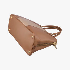 Secondhand Prada Promenade Brown×Beige SAFFIANO Leather BL0837 handbag | stylenewstar