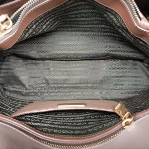 Secondhand Prada Promenade Brown×Beige SAFFIANO Leather BL0837 handbag | stylenewstar