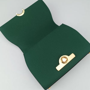 Pre-owned Moynat Legenne PM Green leather  shoulderbag | stylenewstar