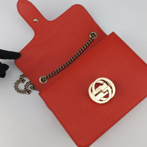 Pre-owned Gucci Interlocking G Orange Leather 510304 shoulderbag | stylenewstar