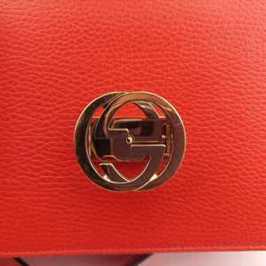 Pre-owned Gucci Interlocking G Orange Leather 510304 shoulderbag | stylenewstar