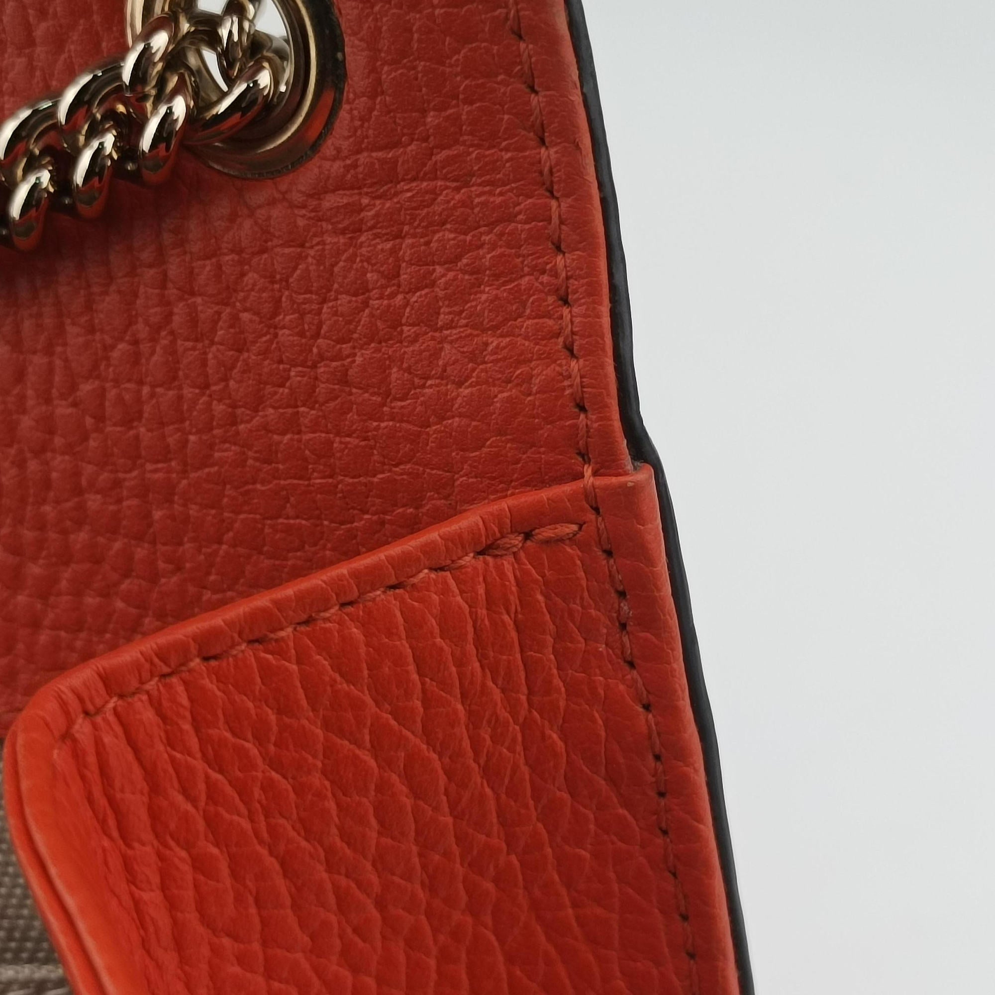 Pre-owned Gucci Interlocking G Orange Leather 510304 shoulderbag | stylenewstar