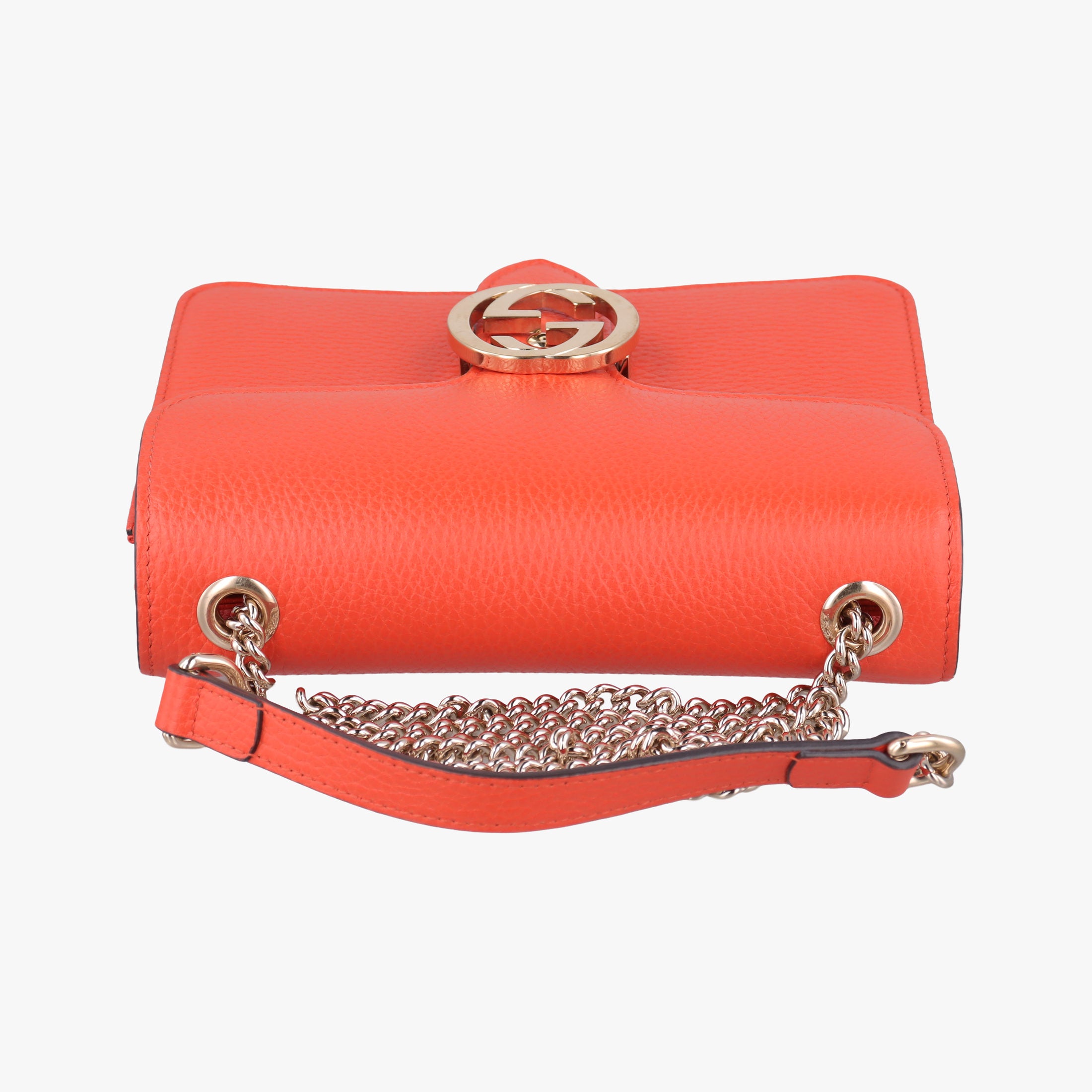 Pre-owned Gucci Interlocking G Orange Leather 510304 shoulderbag | stylenewstar