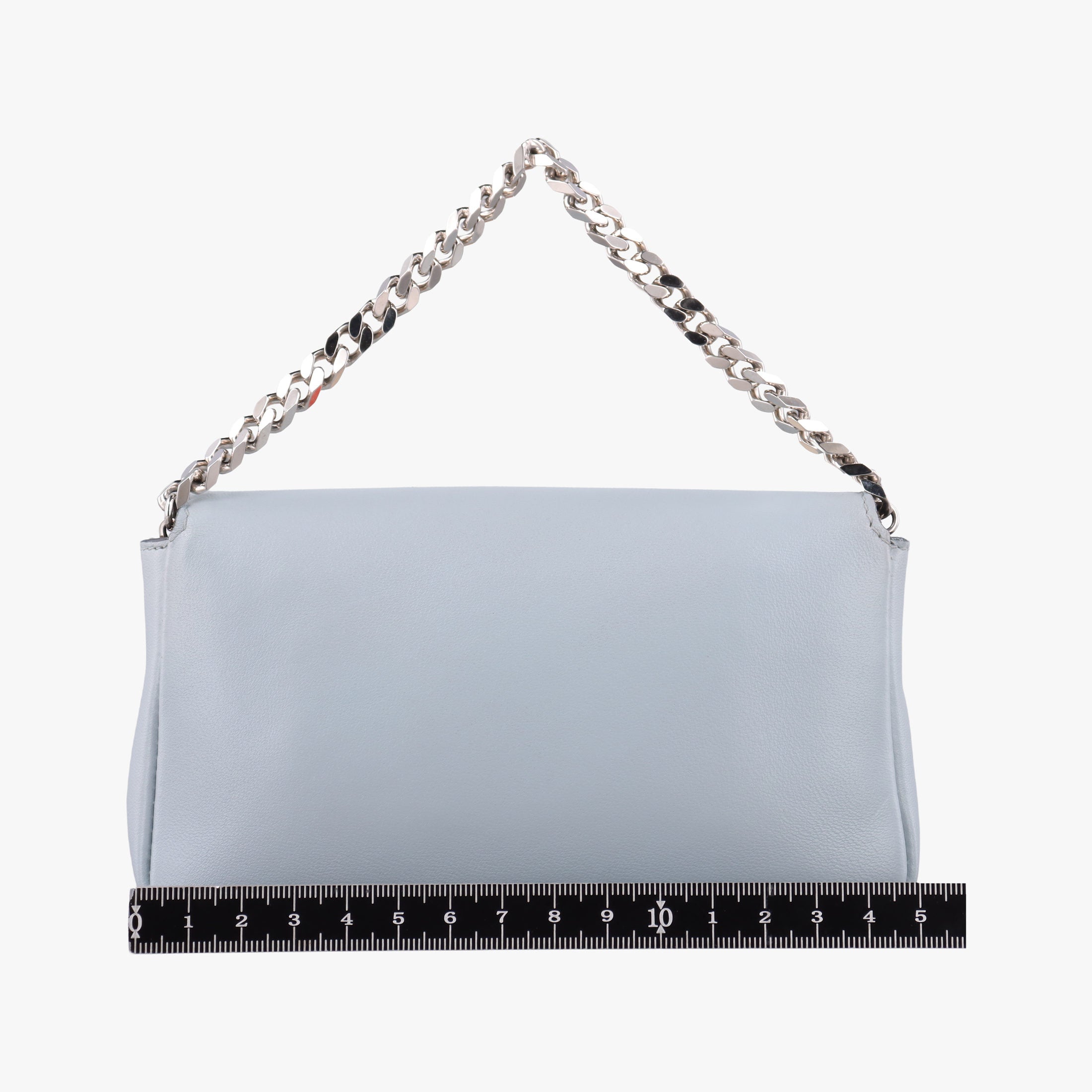 Pre-owned Fendi monster micro Baguette GreyBlue Leather 8M0354 shoulderbag | stylenewstar