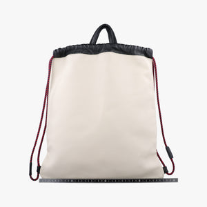 Pre-owned Gucci Print Drawstring White Leather 516639 backpack/rucksack | stylenewstar