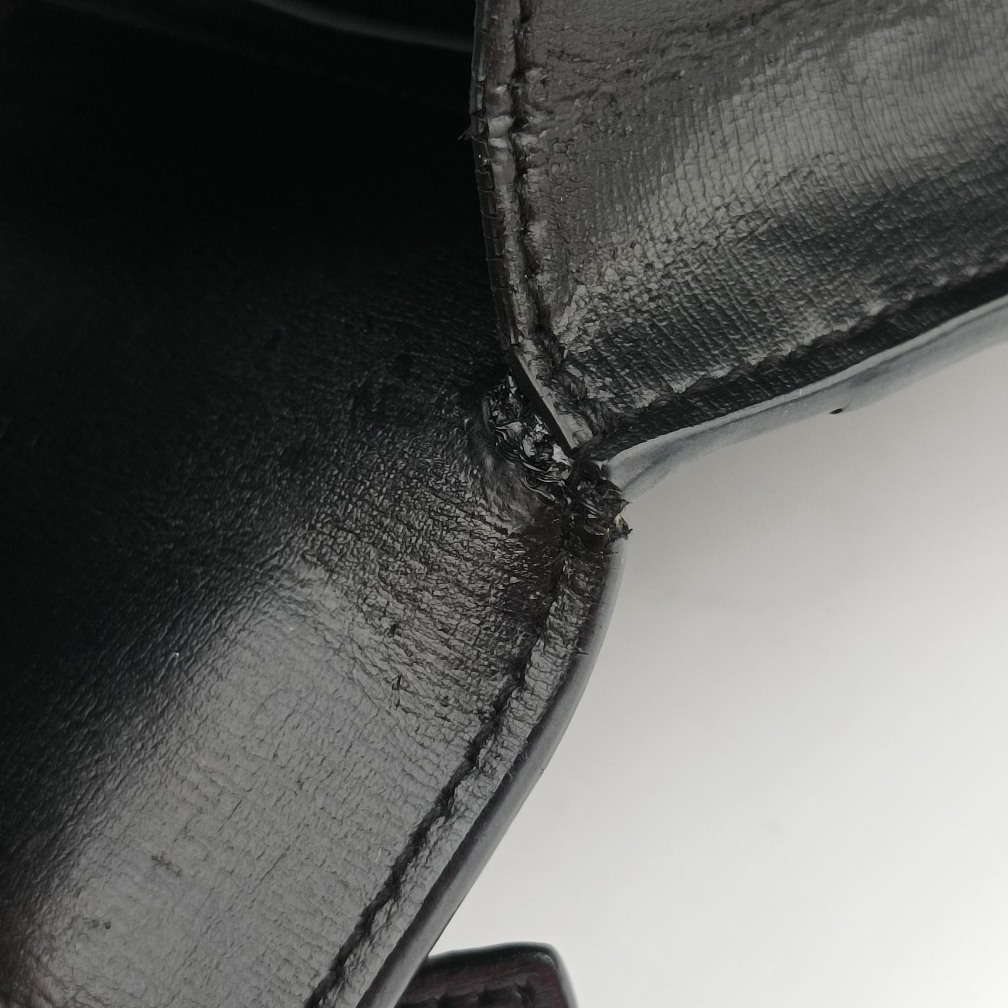 Pre-owned Yves Saint Laurent SUNSET Black Leather 442906 shoulderbag | stylenewstar