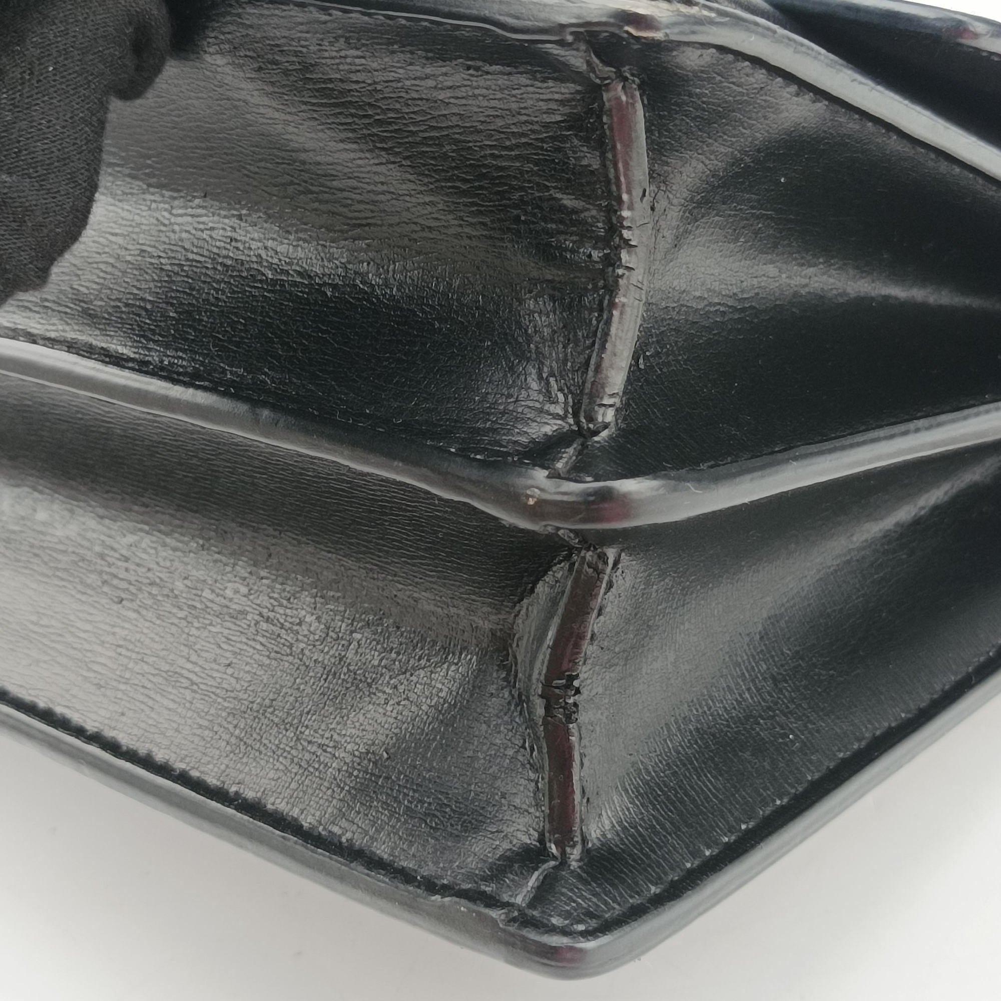 Pre-owned Yves Saint Laurent SUNSET Black Leather 442906 shoulderbag | stylenewstar