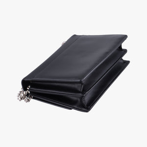 Pre-owned Yves Saint Laurent SUNSET Black Leather 442906 shoulderbag | stylenewstar