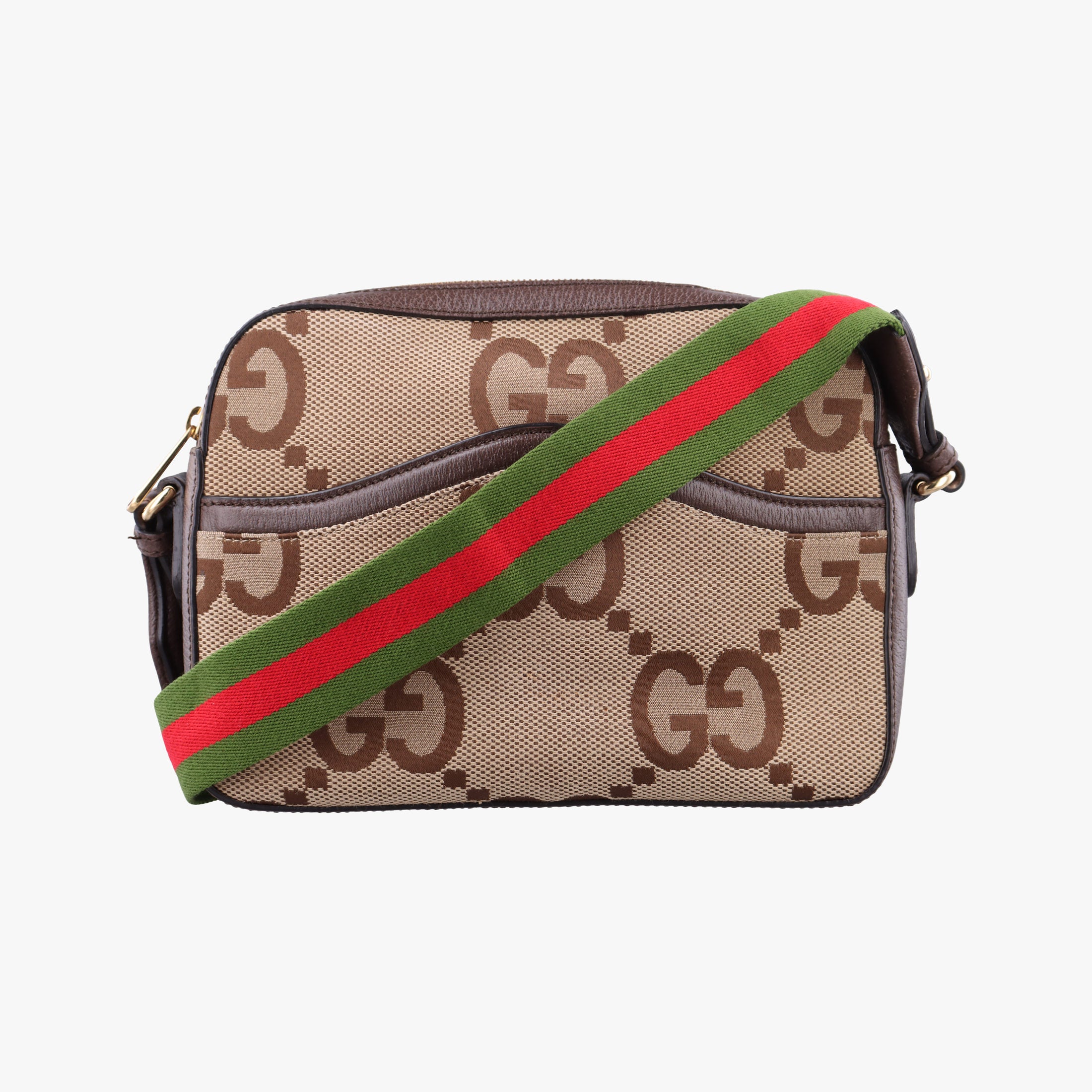 Pre-owned Gucci Jumbo GG Messenger Brown canvas×leather 675891 shoulderbag | stylenewstar