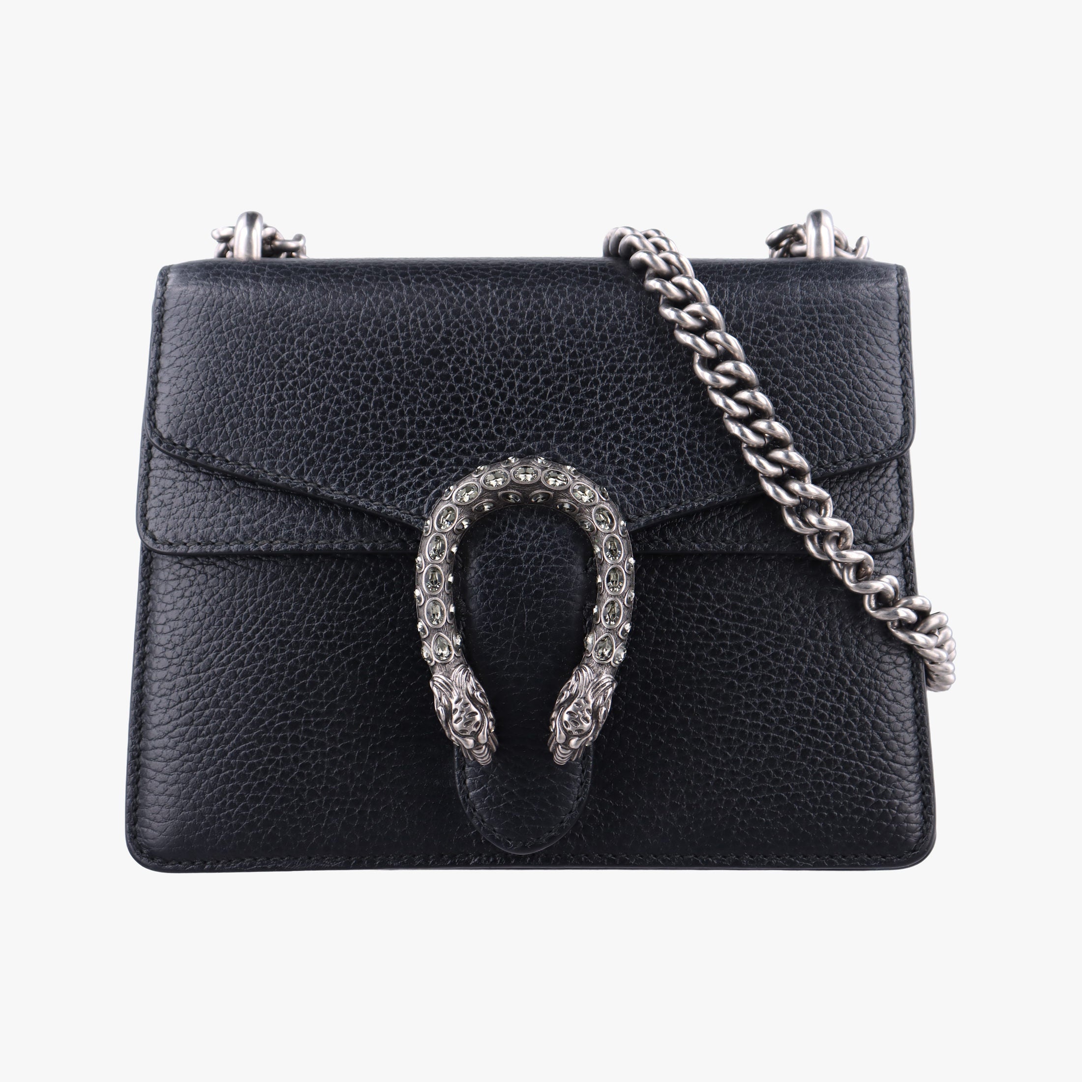 Pre-owned Gucci Dionysus Black Leather 421970 shoulderbag | stylenewstar