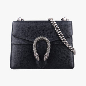 Pre-owned Gucci Dionysus Black Leather 421970 shoulderbag | stylenewstar