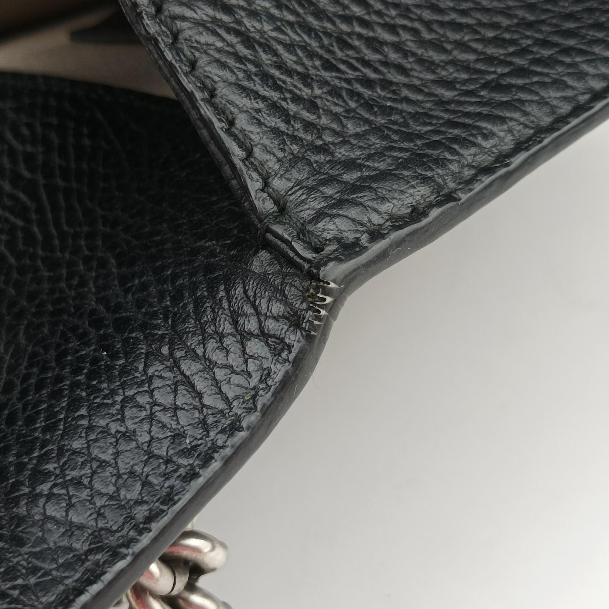Pre-owned Gucci Dionysus Black Leather 421970 shoulderbag | stylenewstar
