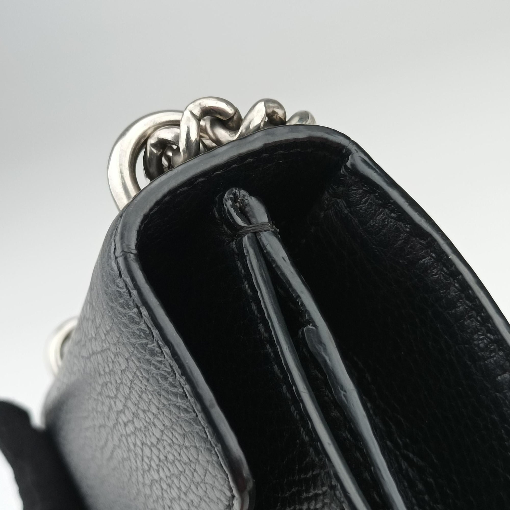 Pre-owned Gucci Dionysus Black Leather 421970 shoulderbag | stylenewstar