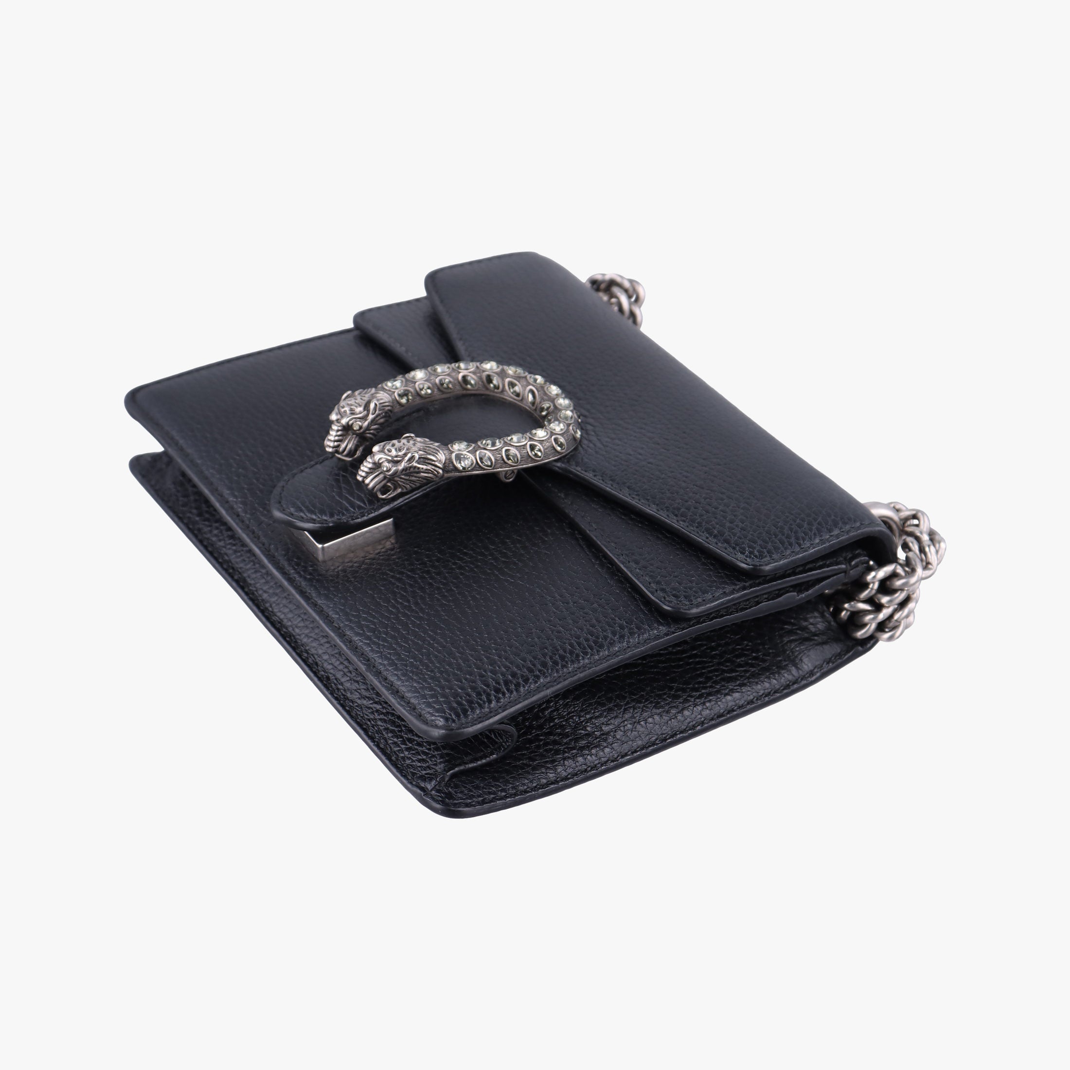 Pre-owned Gucci Dionysus Black Leather 421970 shoulderbag | stylenewstar